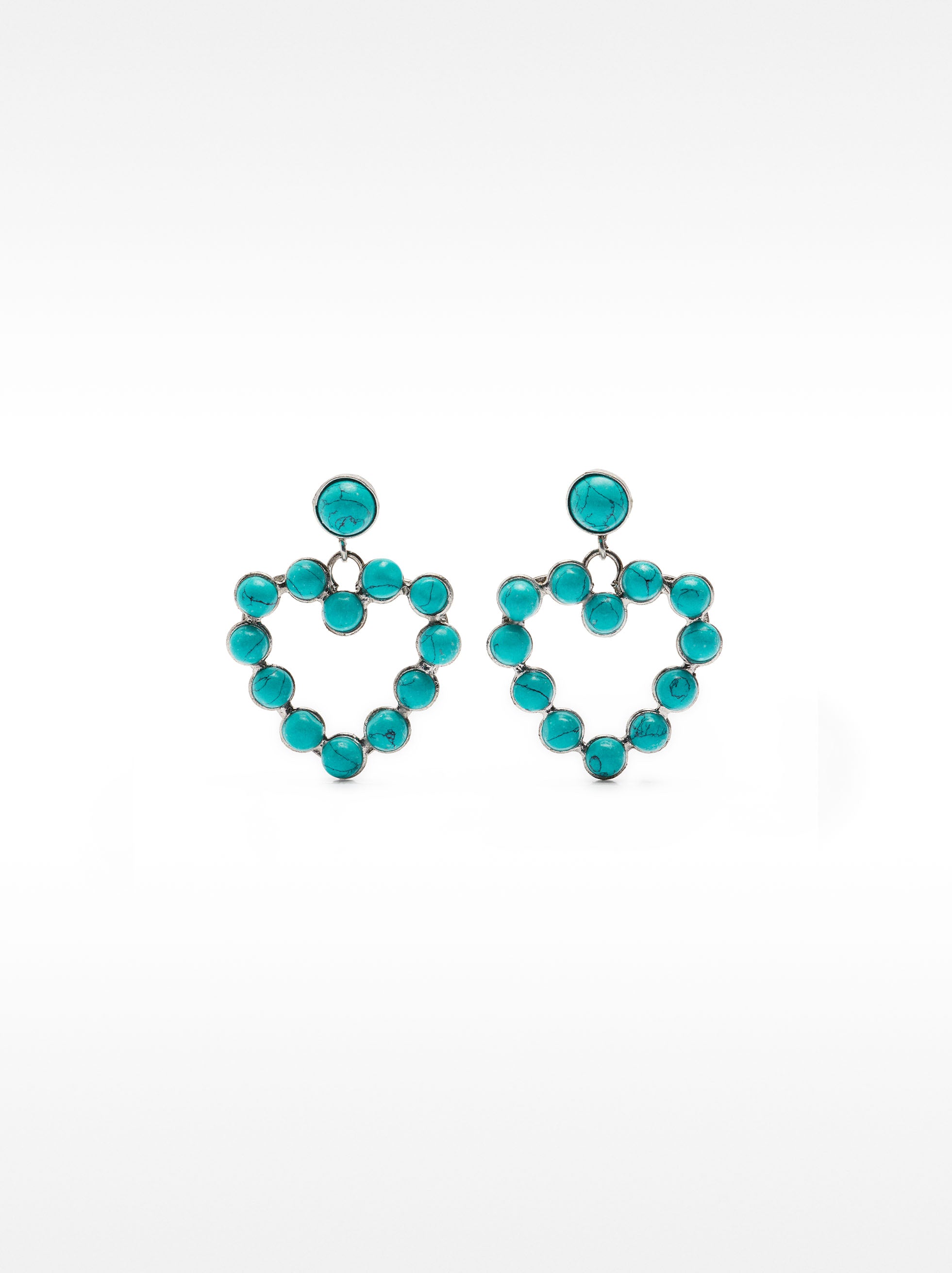 Pendientes De Corazón Con Piedras