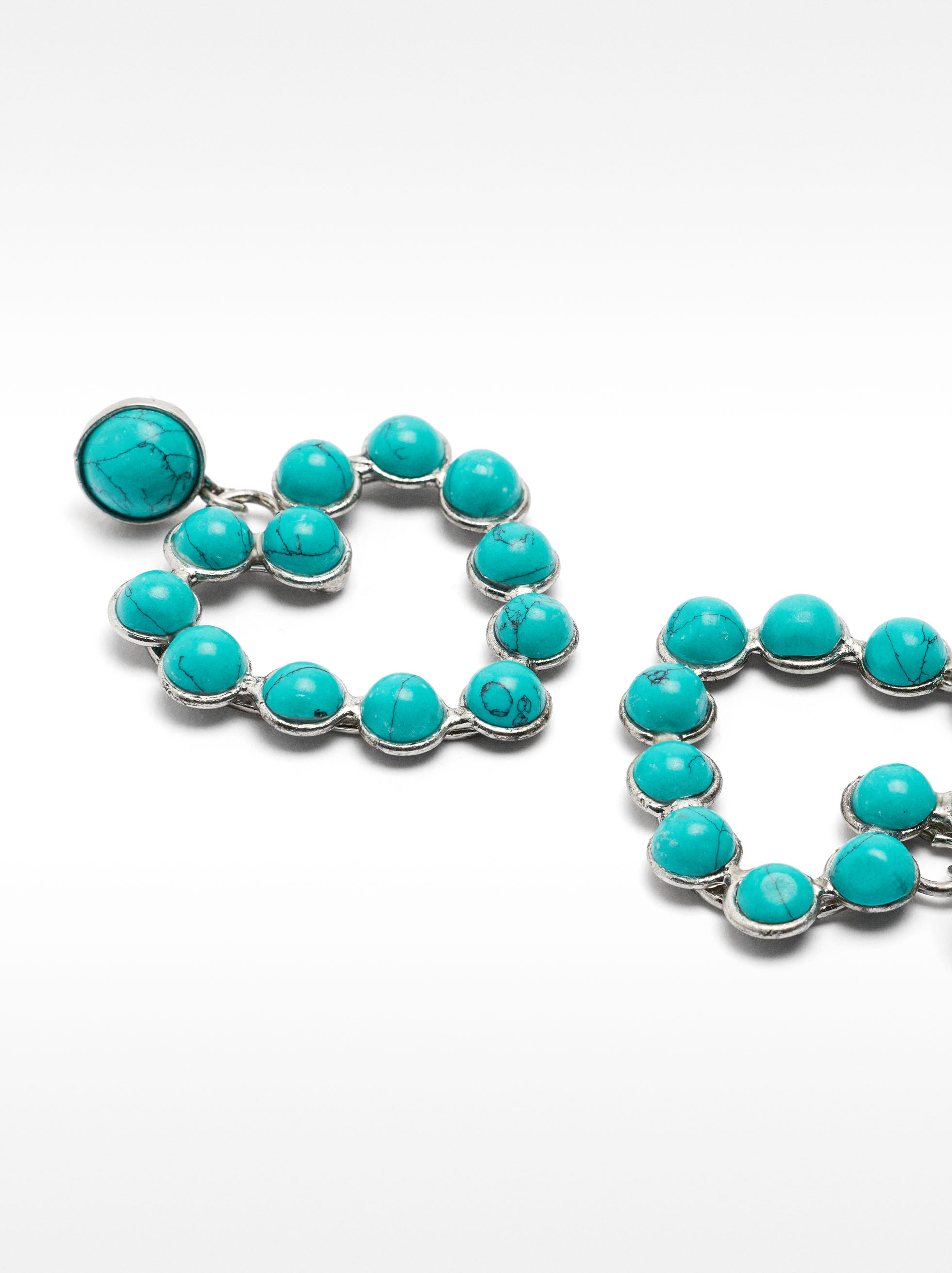 Pendientes De Corazón Con Piedras