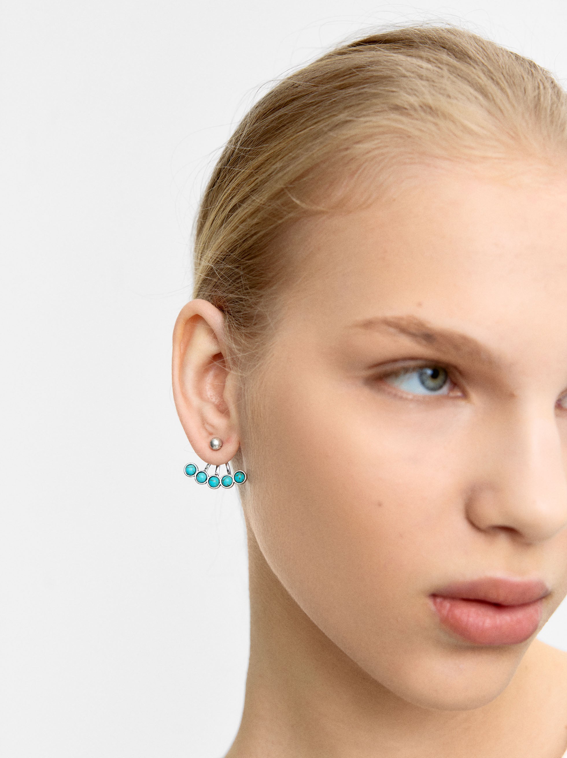 Pendientes Ear Jacket Con Piedras