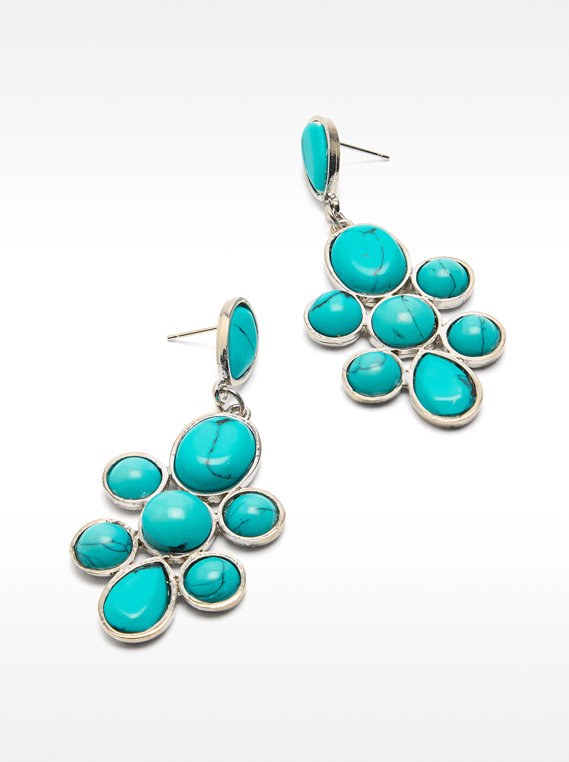 Pendientes Largos Con Piedras