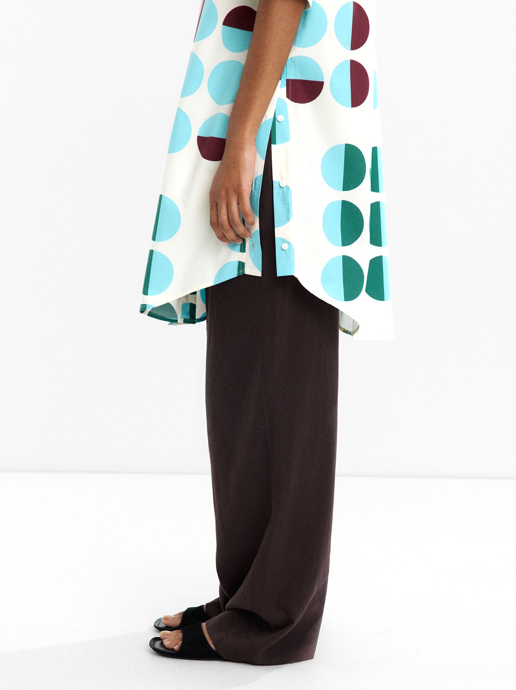 Vestido Camisero Estampado 100 % Algodón