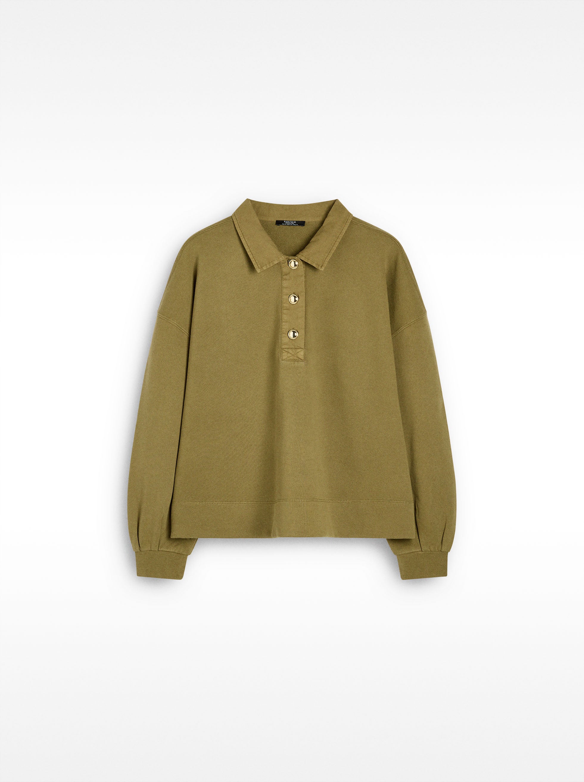 Sudadera 100 % Algodón Cuello De Polo