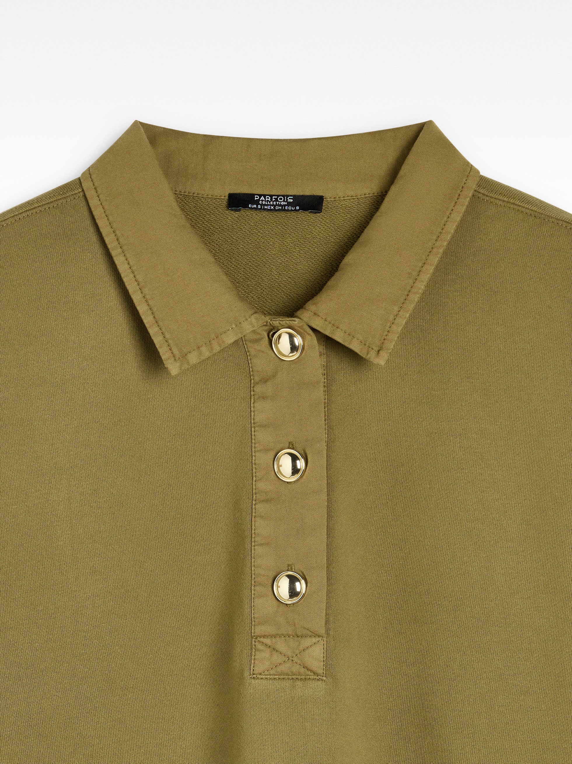 Sudadera 100 % Algodón Cuello De Polo