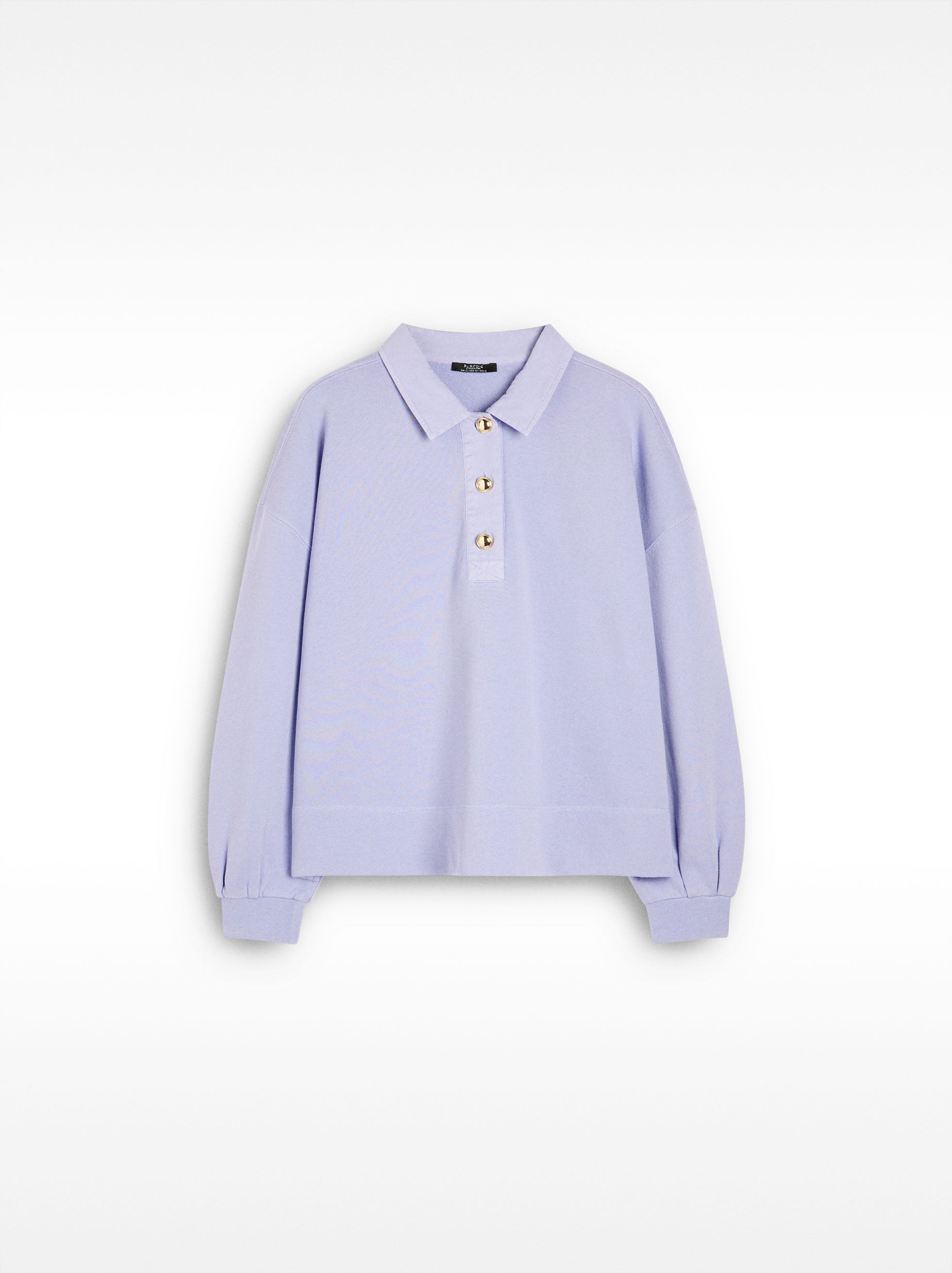 Sudadera 100 % Algodón Cuello De Polo