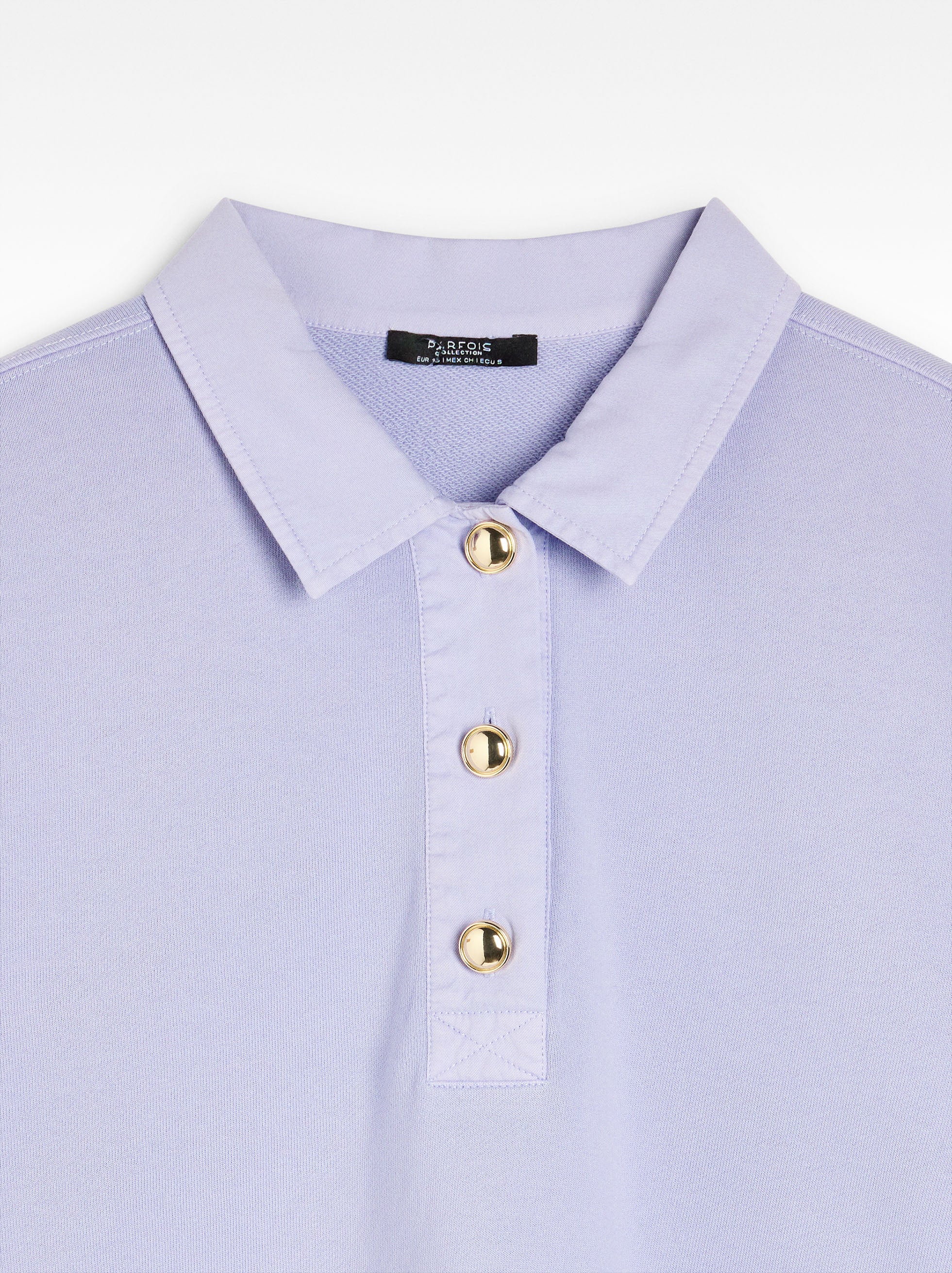 Sudadera 100 % Algodón Cuello De Polo