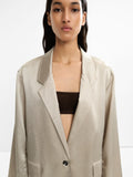 Blazer Satinado Con Textura