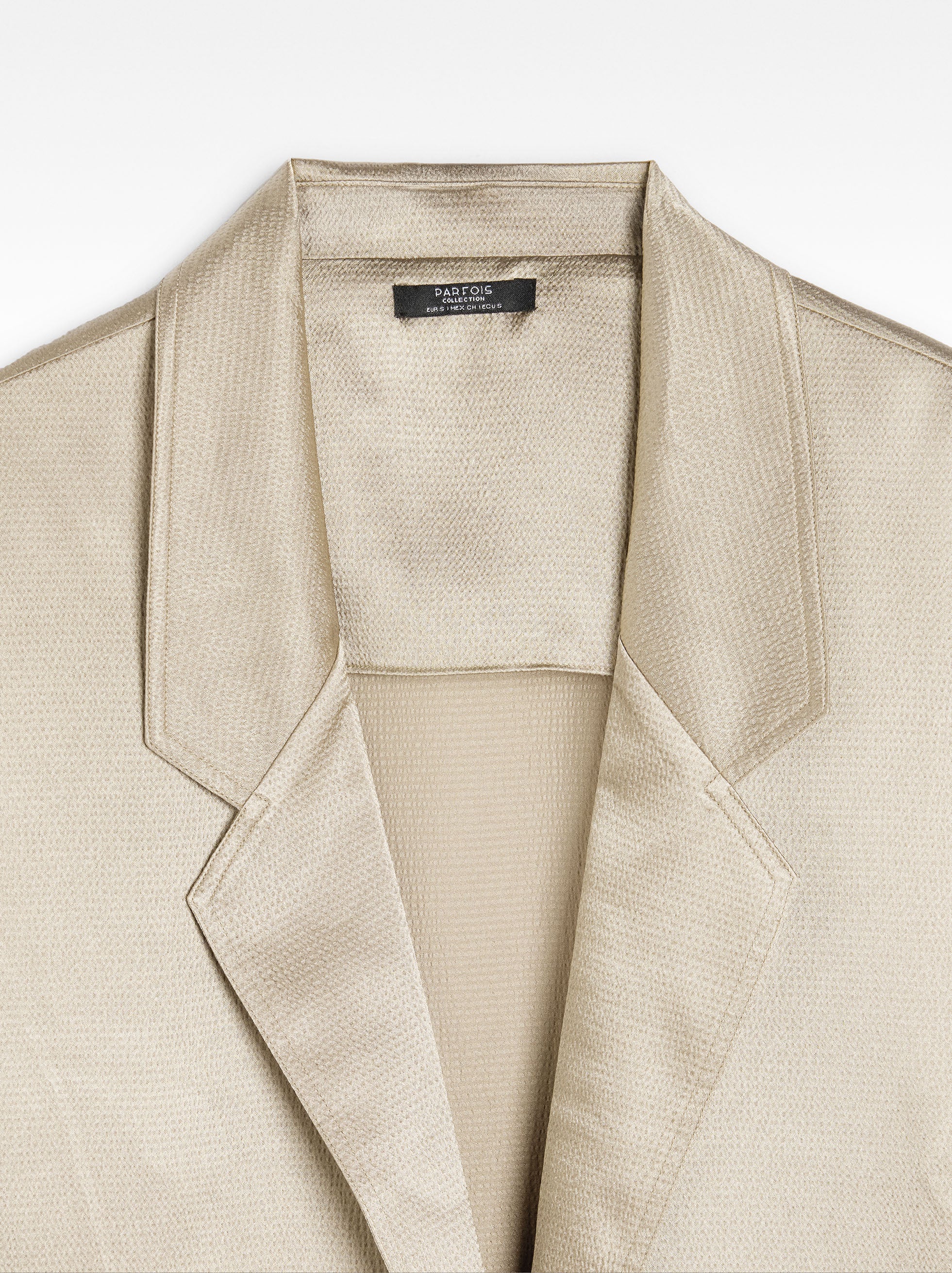 Blazer Satinado Con Textura