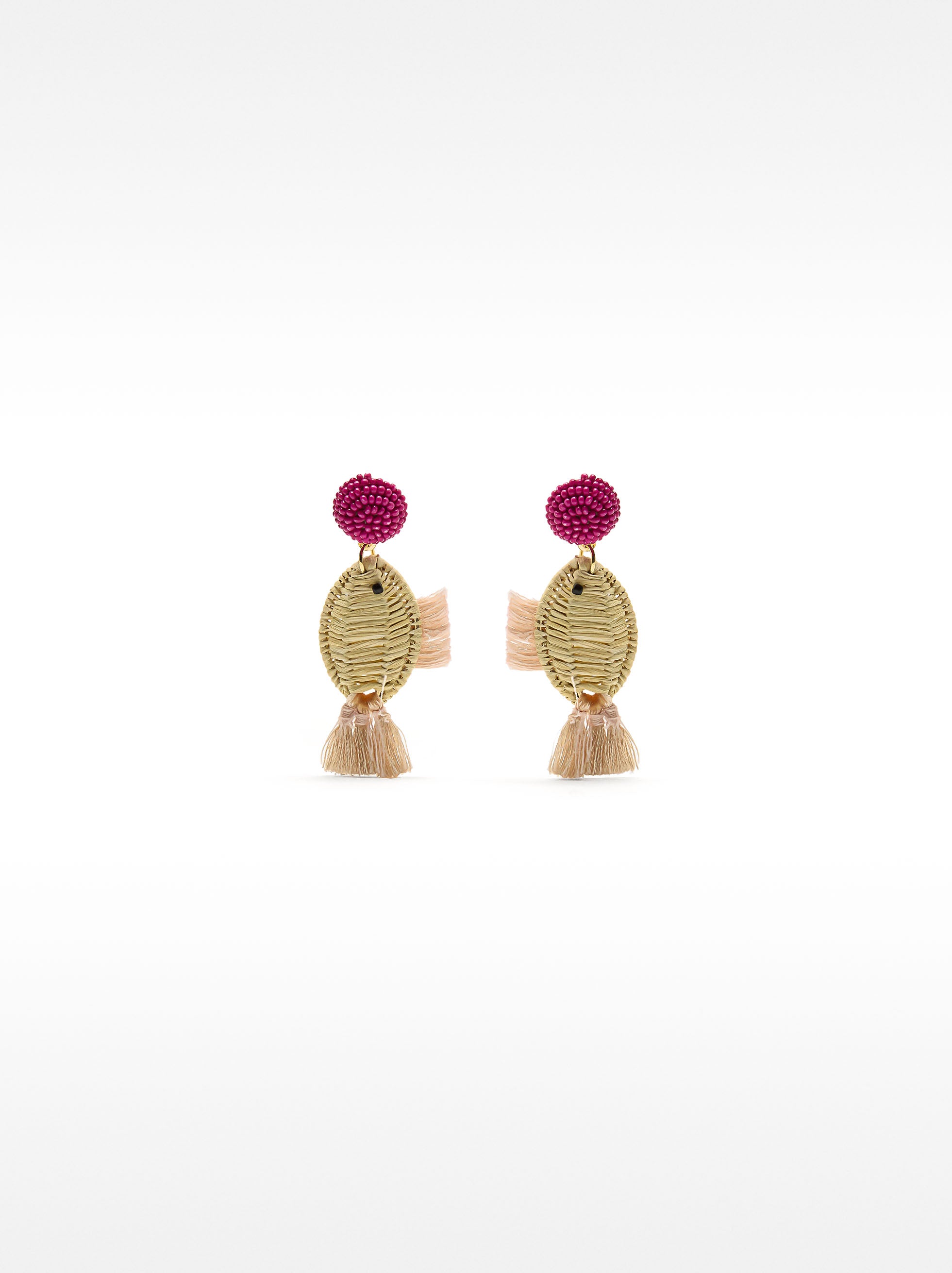 Aretes De Pez De Rafia