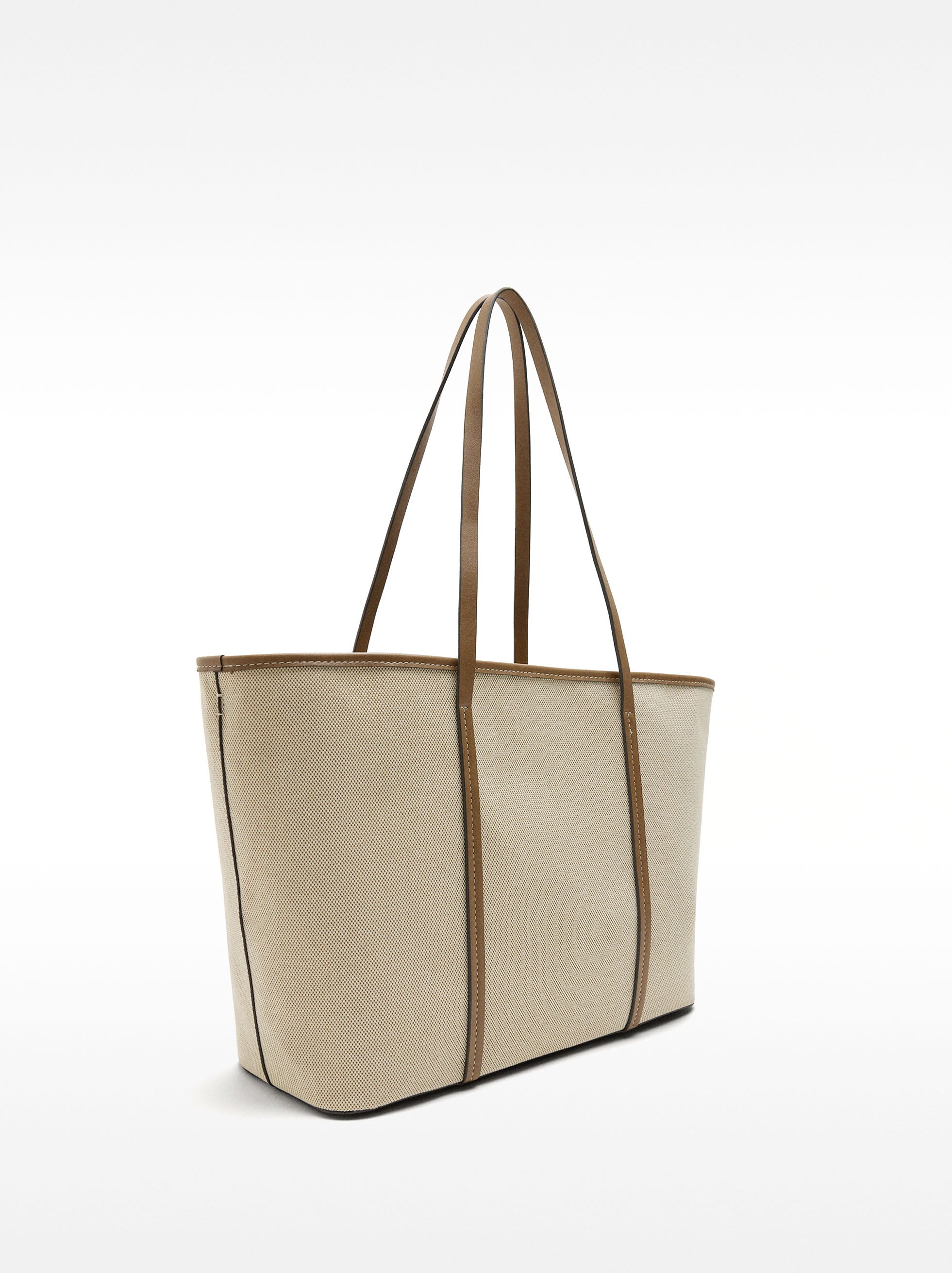 Bolso Shopper En Tejido Con Colgante
