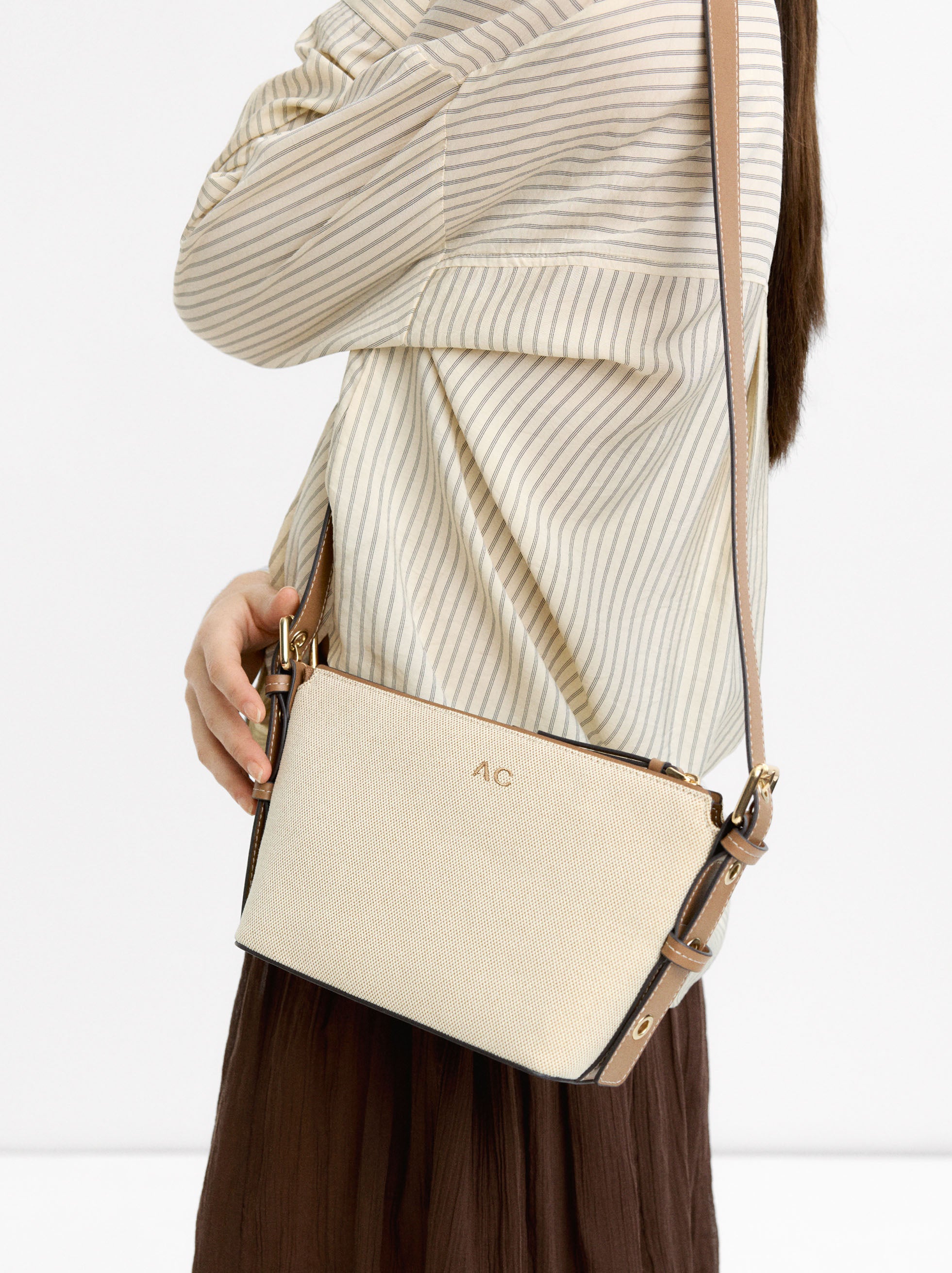 Bolso Bandolera En Tejido Rectangular