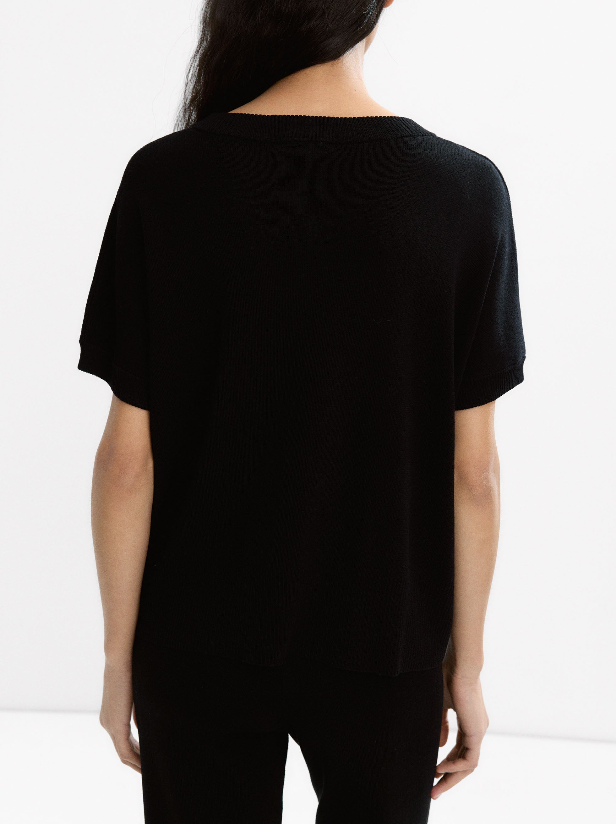 Jersey De Malla De Cuello Redondo