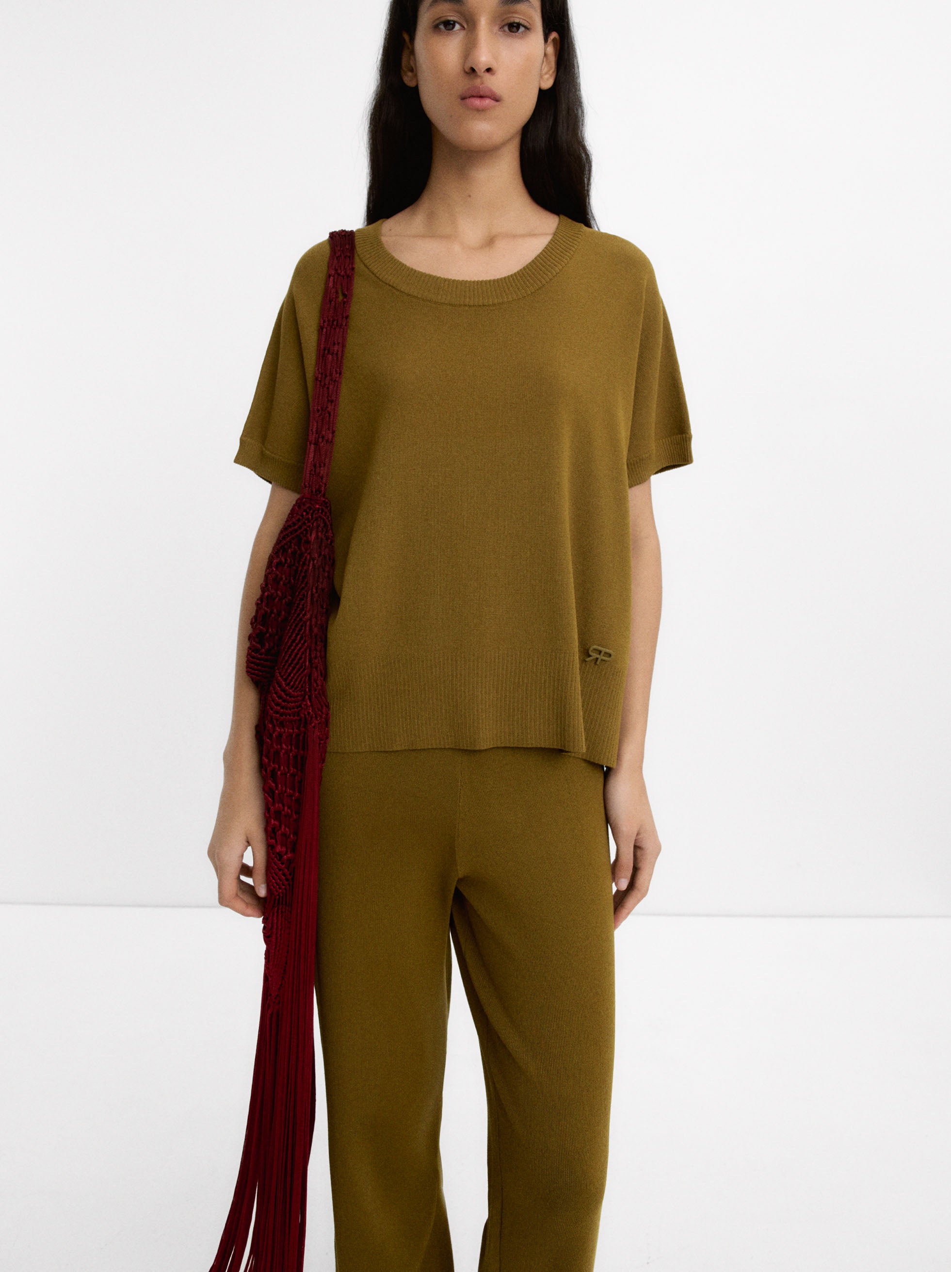 Jersey De Malla De Cuello Redondo