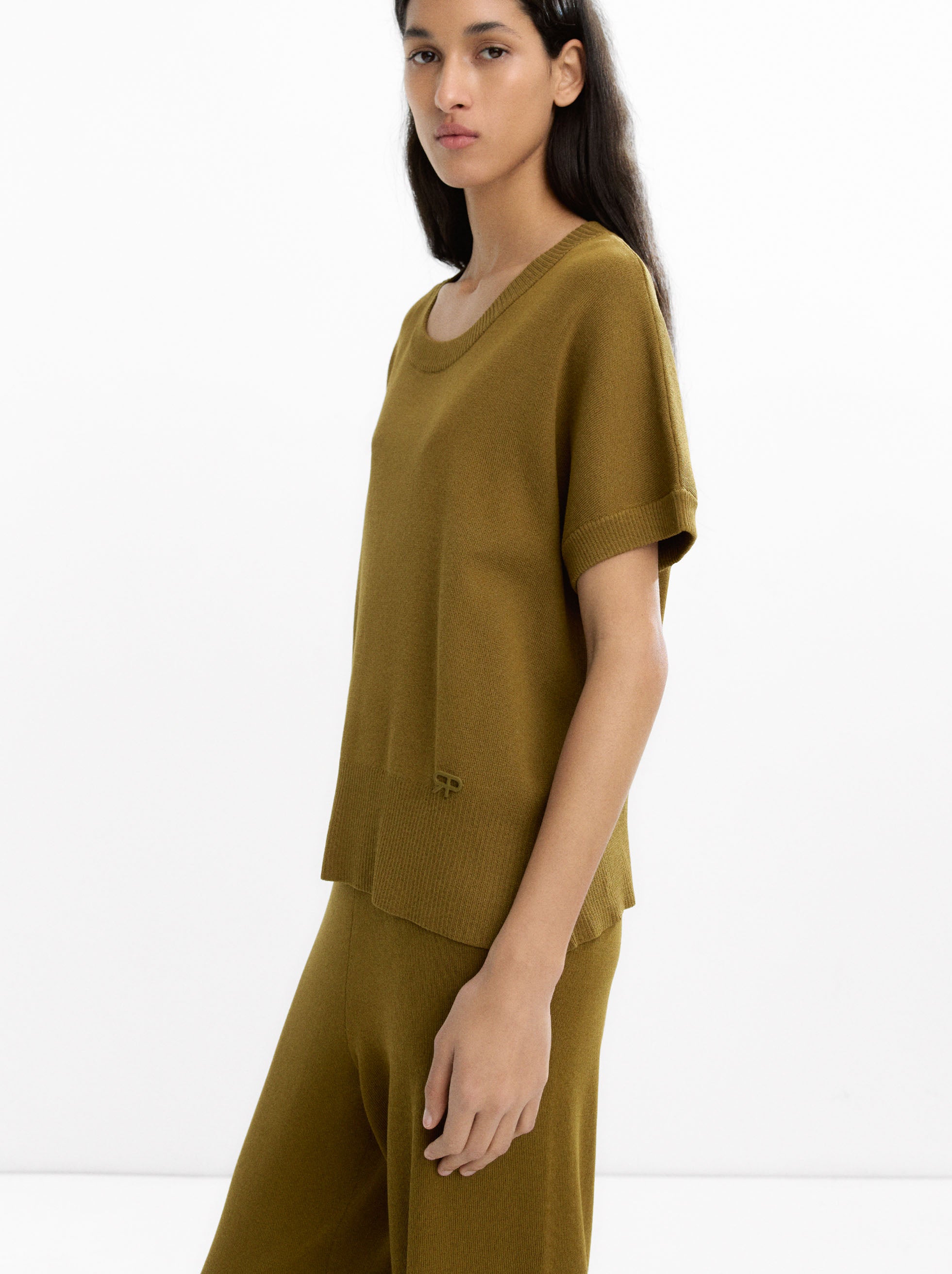 Jersey De Malla De Cuello Redondo