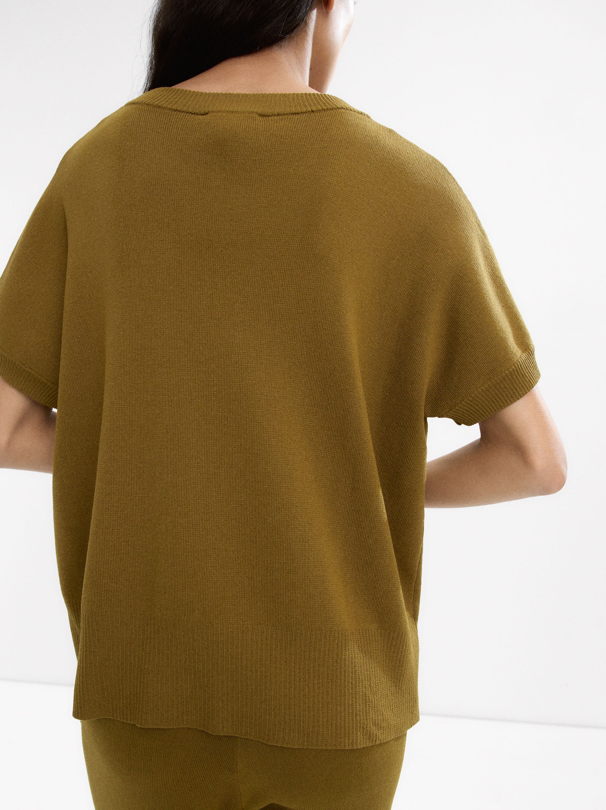 Jersey De Malla De Cuello Redondo