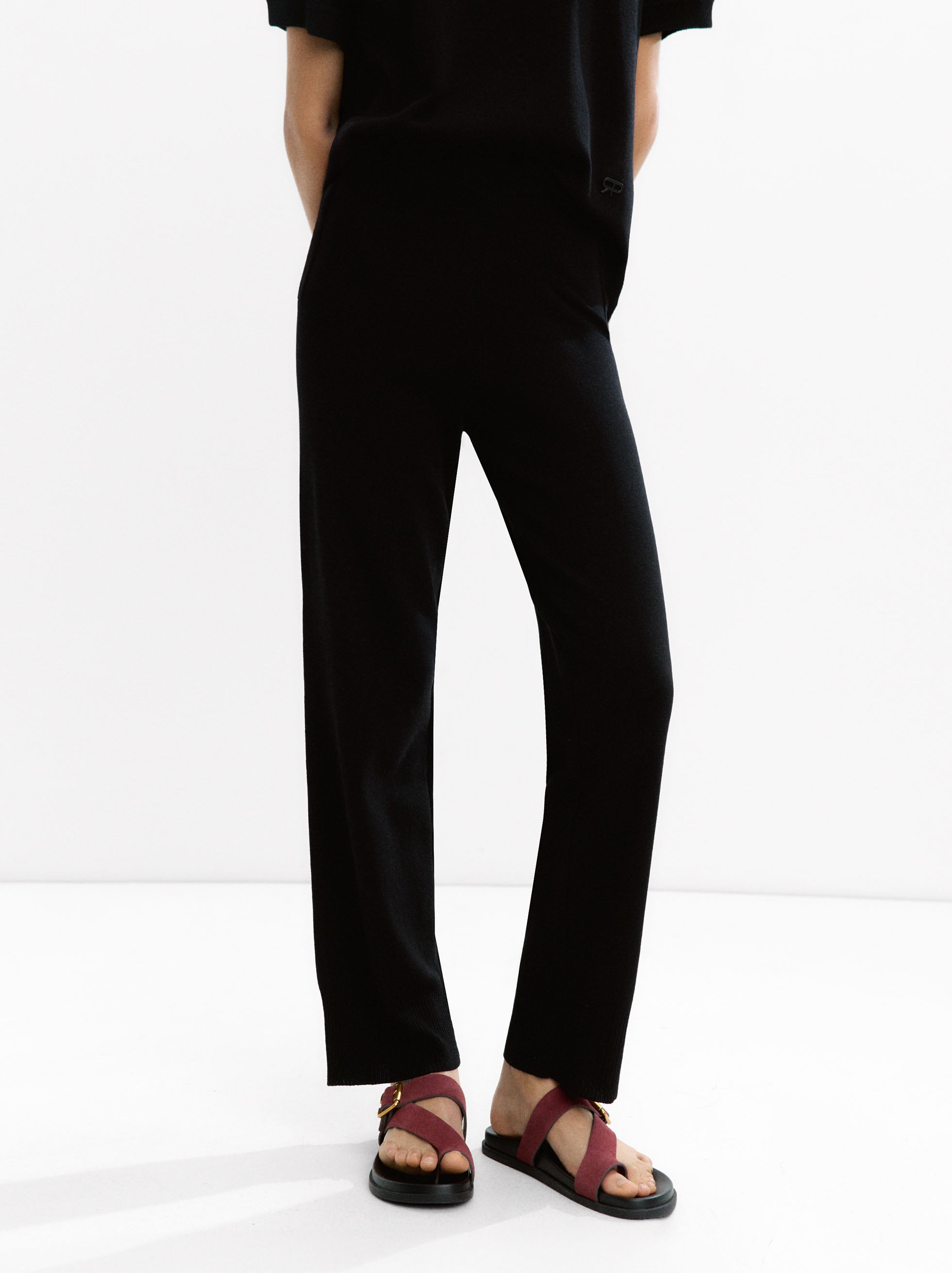 Pantalón De Punto Con Cintura Elástica