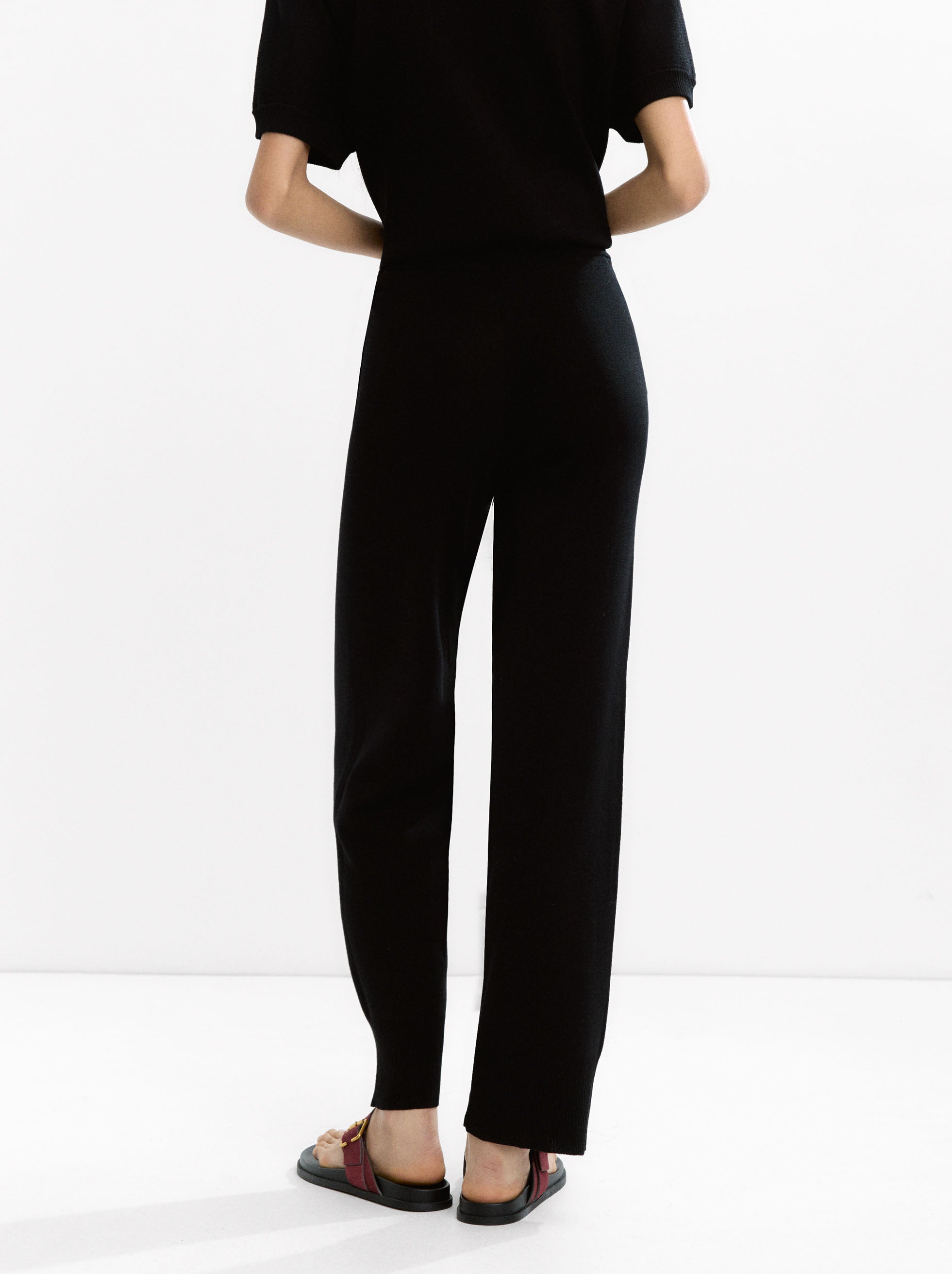 Pantalón De Punto Con Cintura Elástica
