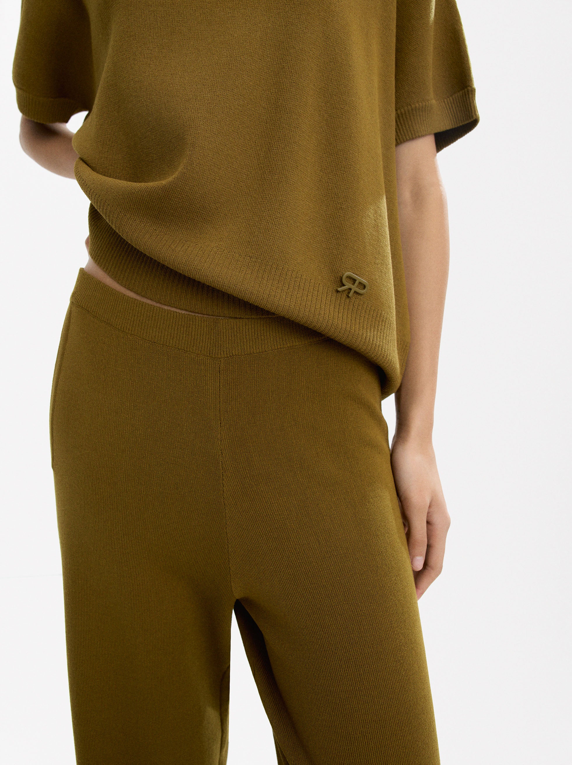 Pantalón De Punto Con Cintura Elástica