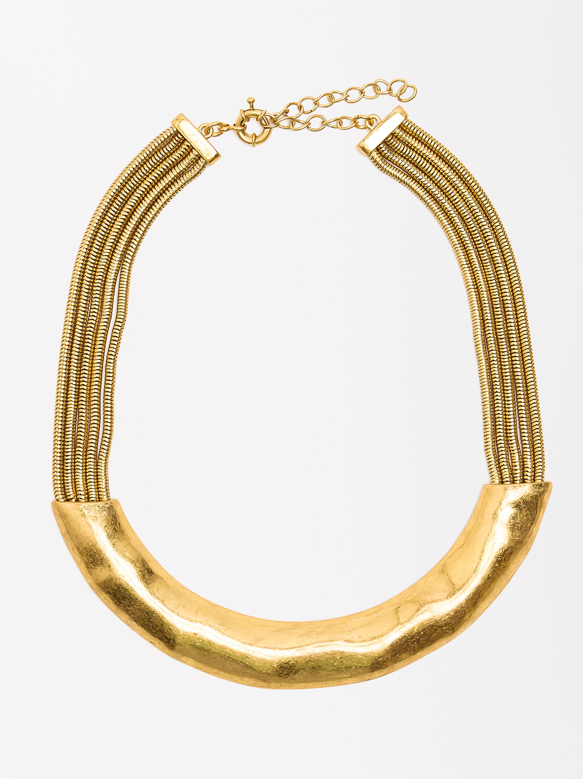 Collier Court Effet Martelé