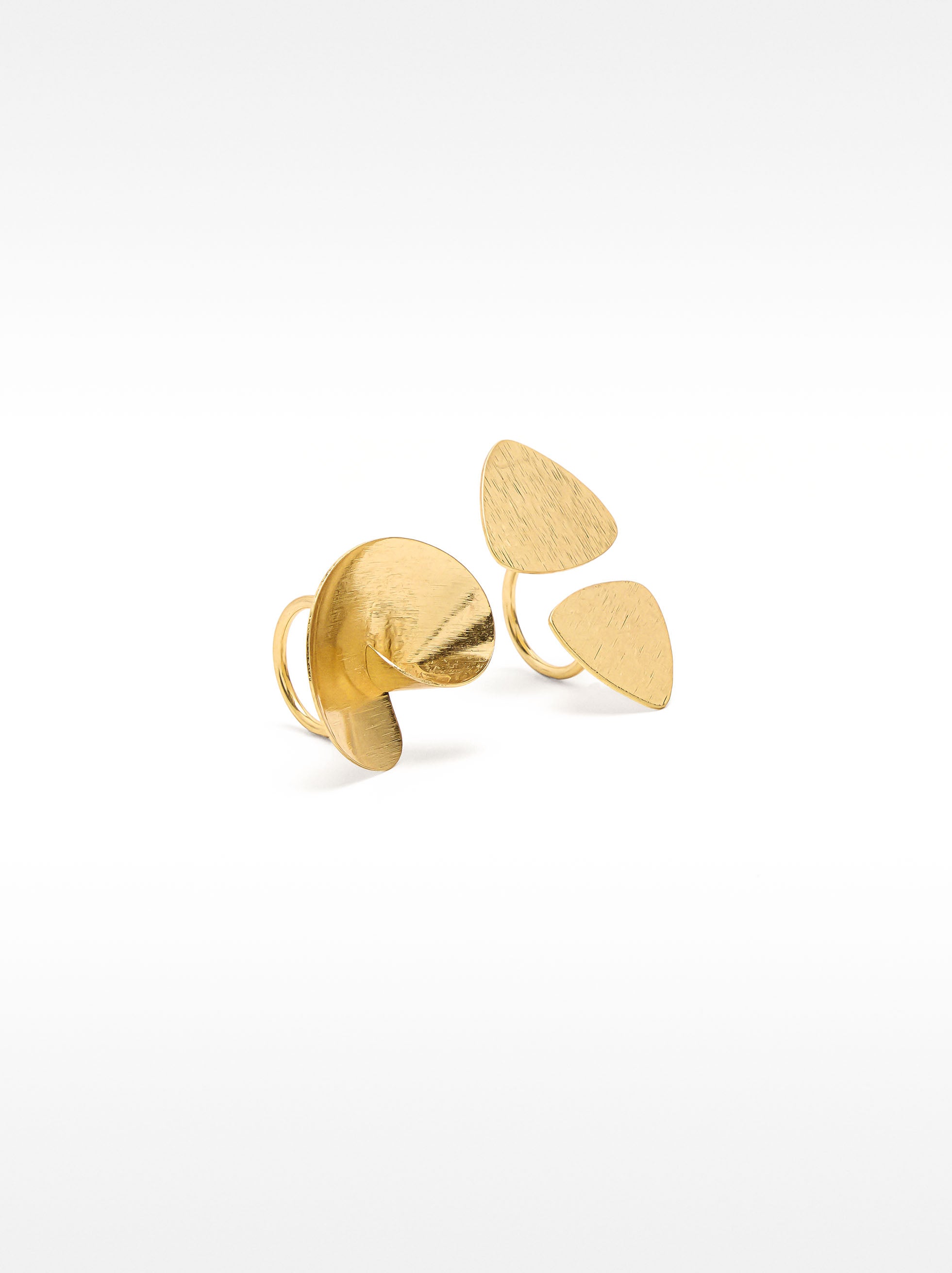 Set De Anillos Efecto Cepillado