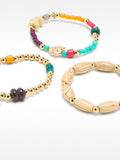 Set De Pulseras De Cuentas Multicolor
