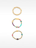 Set De Pulseras De Cuentas Multicolor