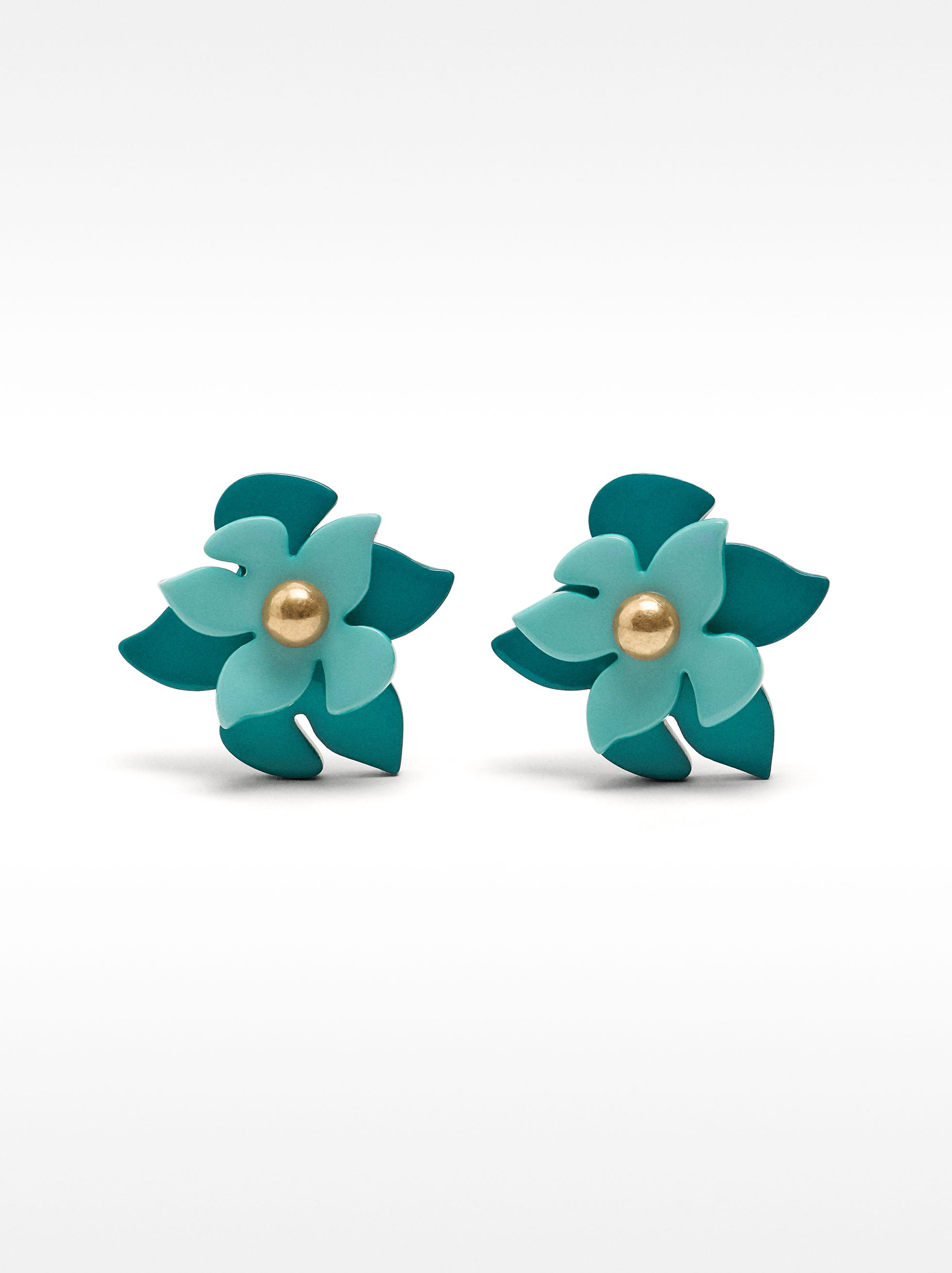 Aretes Con Flor Doble