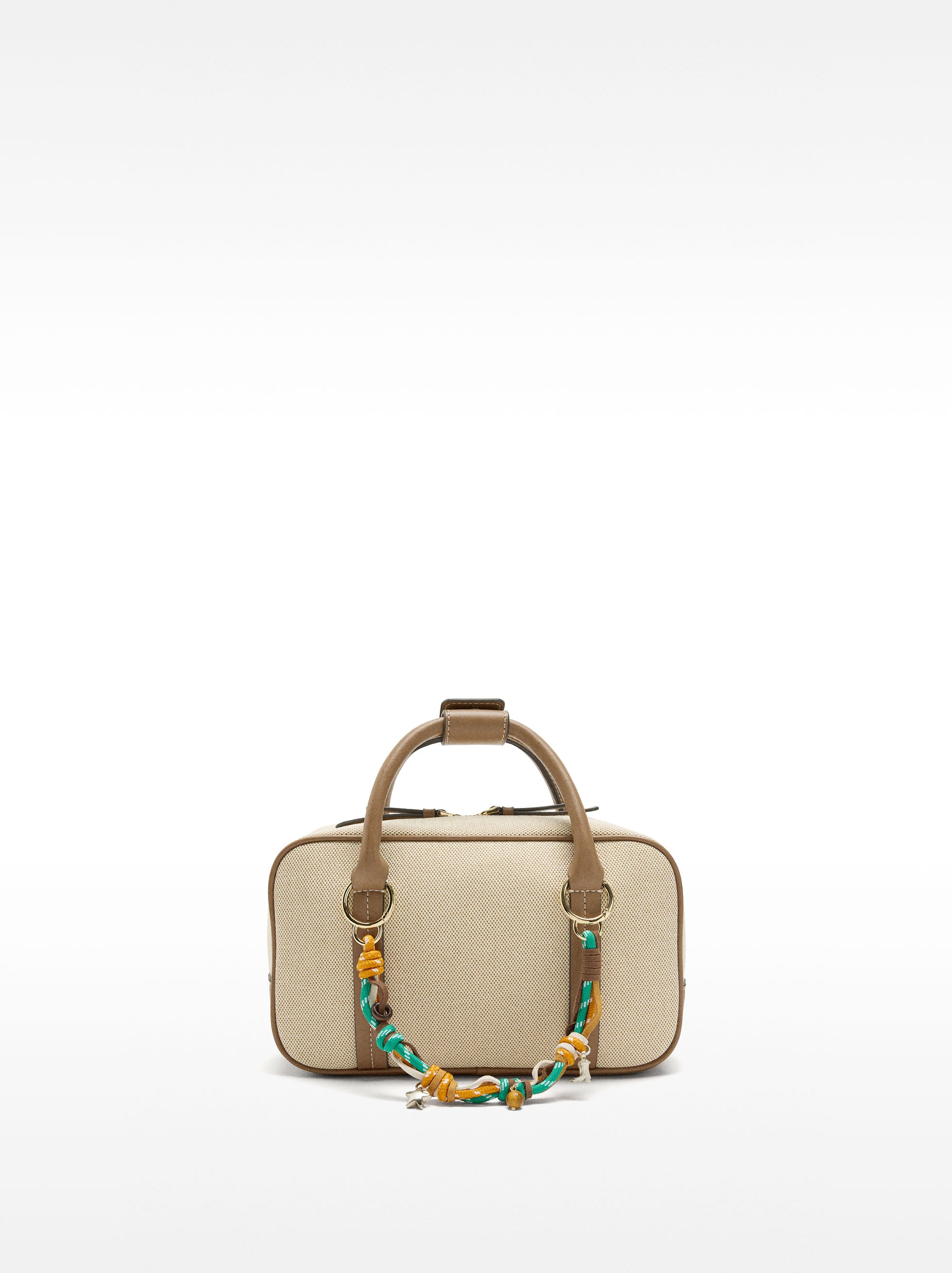 Bolso Tote Rectangular Con Colgante
