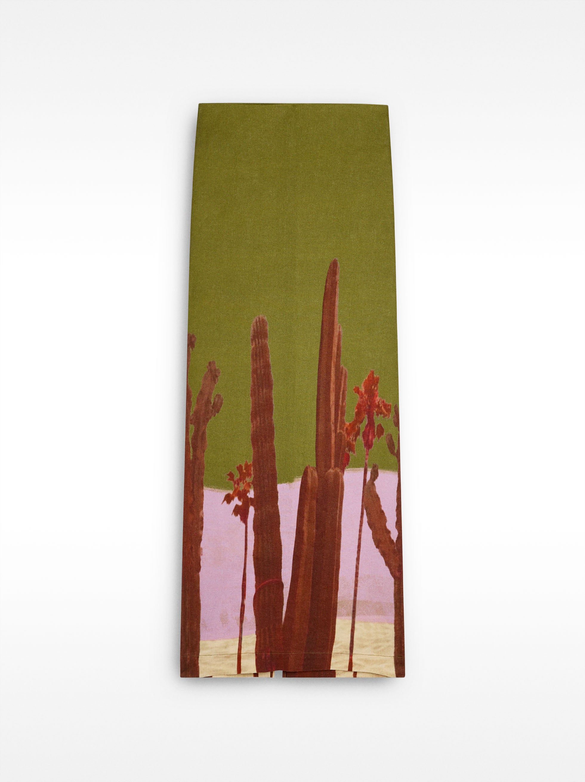 Falda 100 % Lino Con Estampado