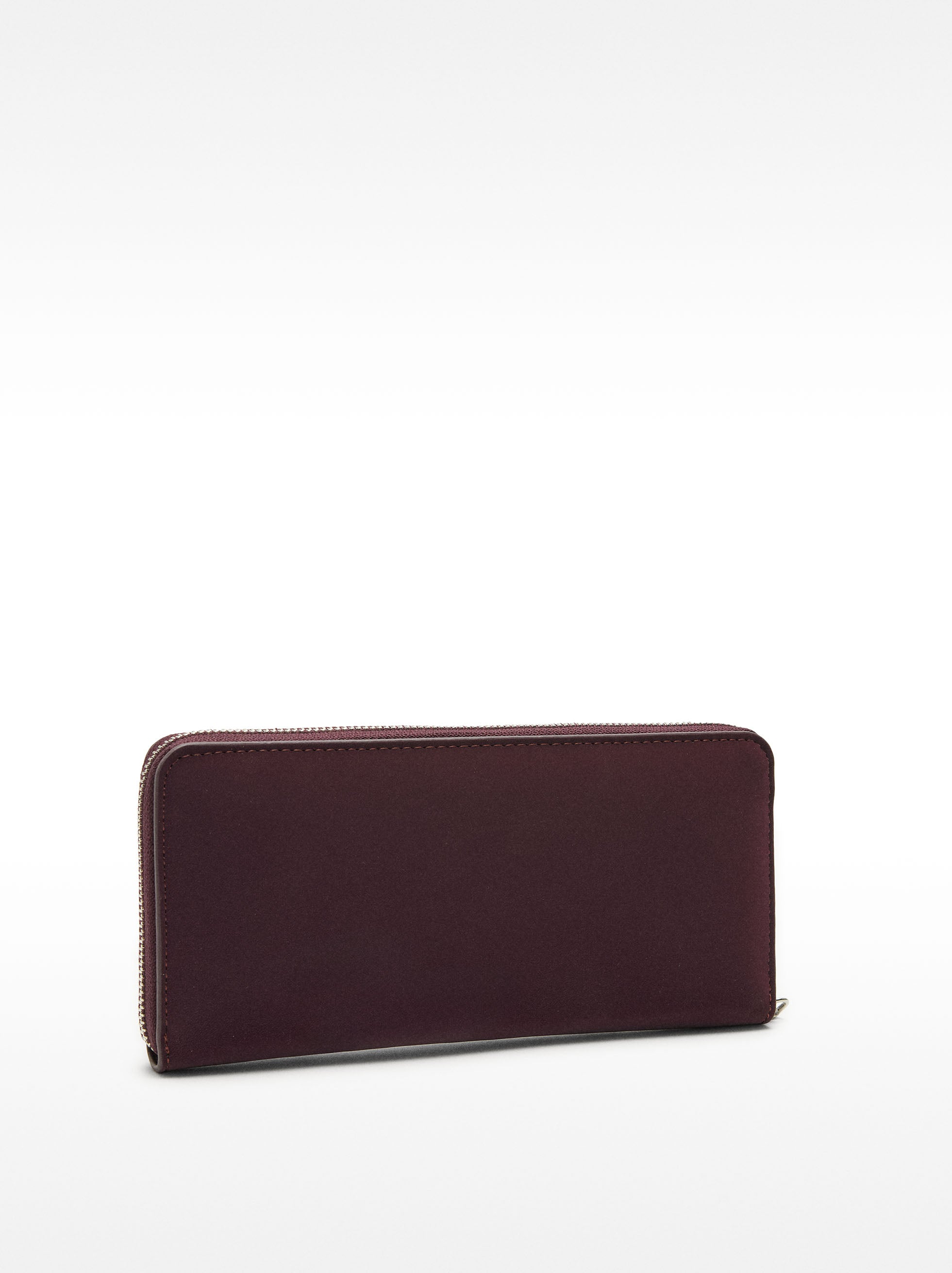 Cartera De Textura Suave Con Cremallera