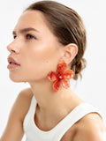 Aretes Maxi Flor De Resina