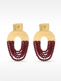 Aretes Maxi Con Arco Y Cuentas