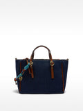 Bolso Tote De Denim Con Colgante
