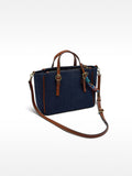 Bolso Tote De Denim Con Colgante