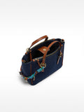 Bolso Tote De Denim Con Colgante