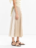 Falda Midi Bicolor A Rayas
