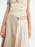 Falda Midi Bicolor A Rayas