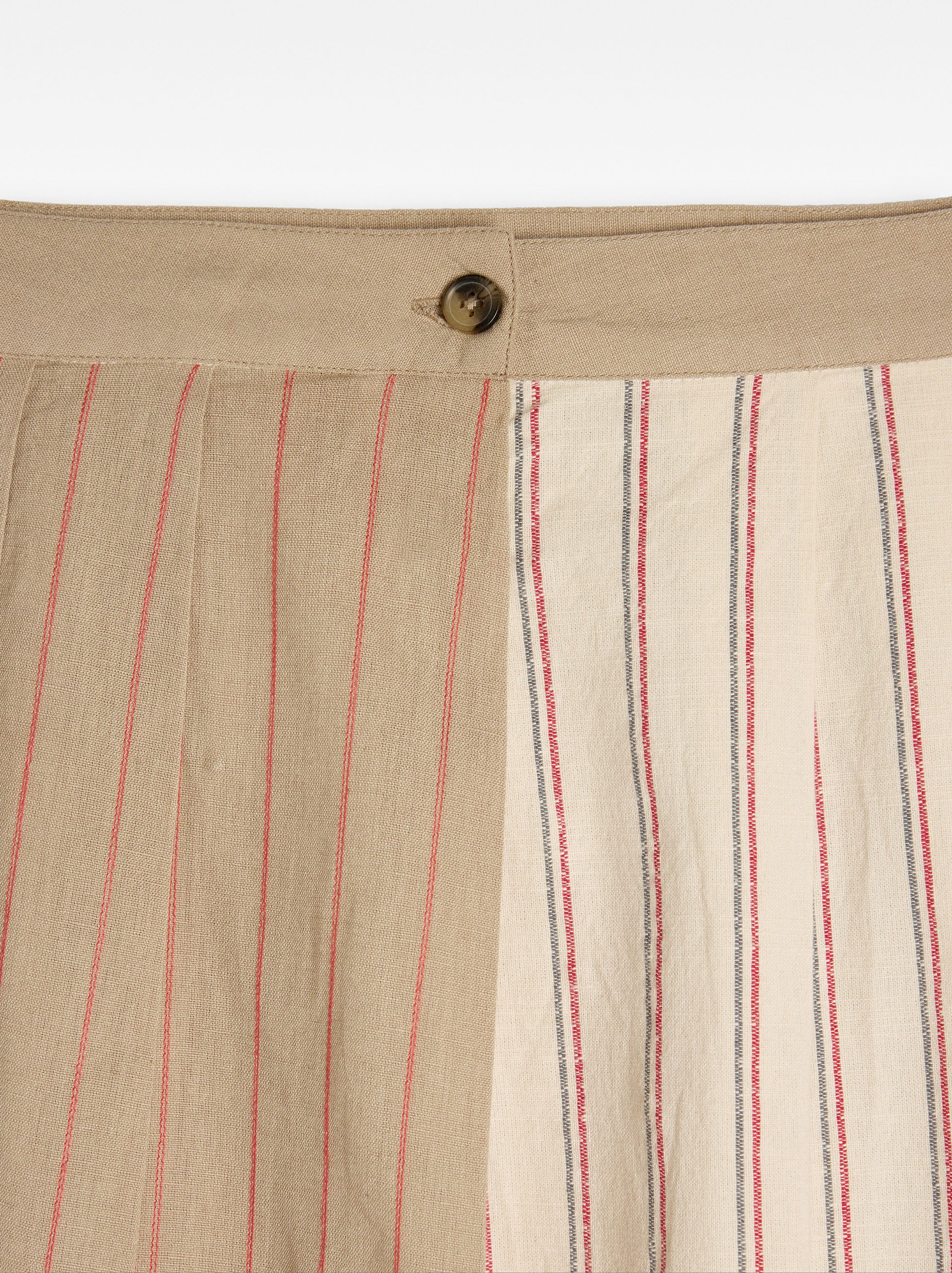 Falda Midi Bicolor A Rayas