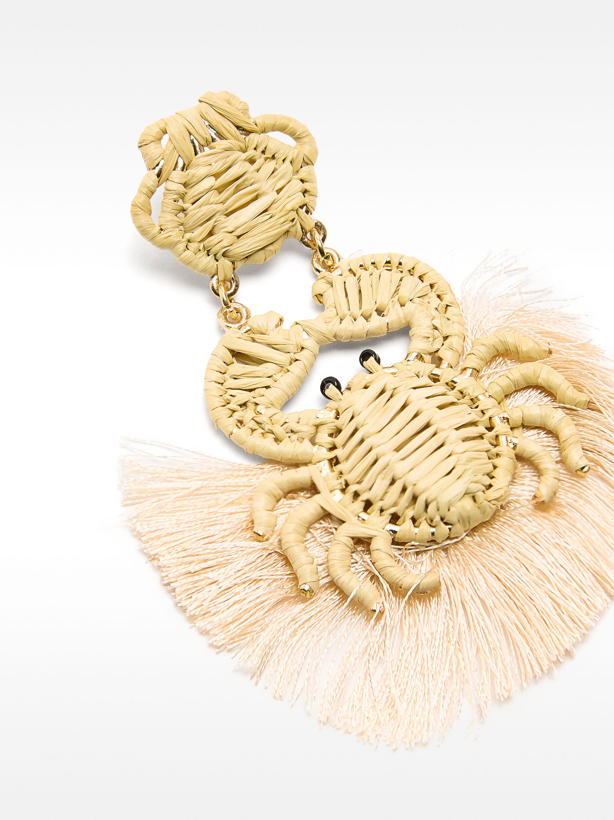 Aretes De Cangrejo Rafia