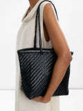 Bolso Shopper De Piel Trenzada