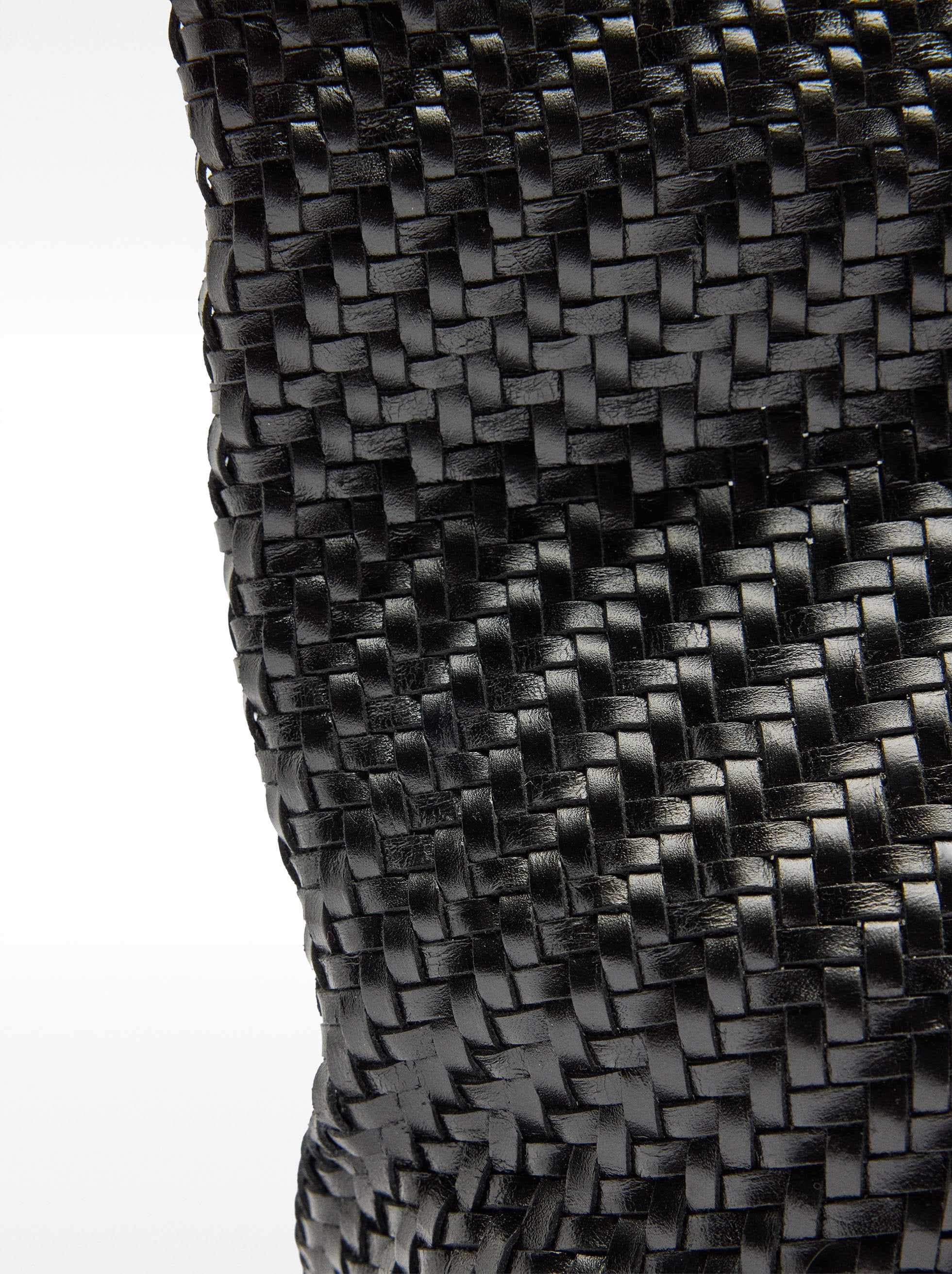 Bolso Shopper De Piel Trenzada