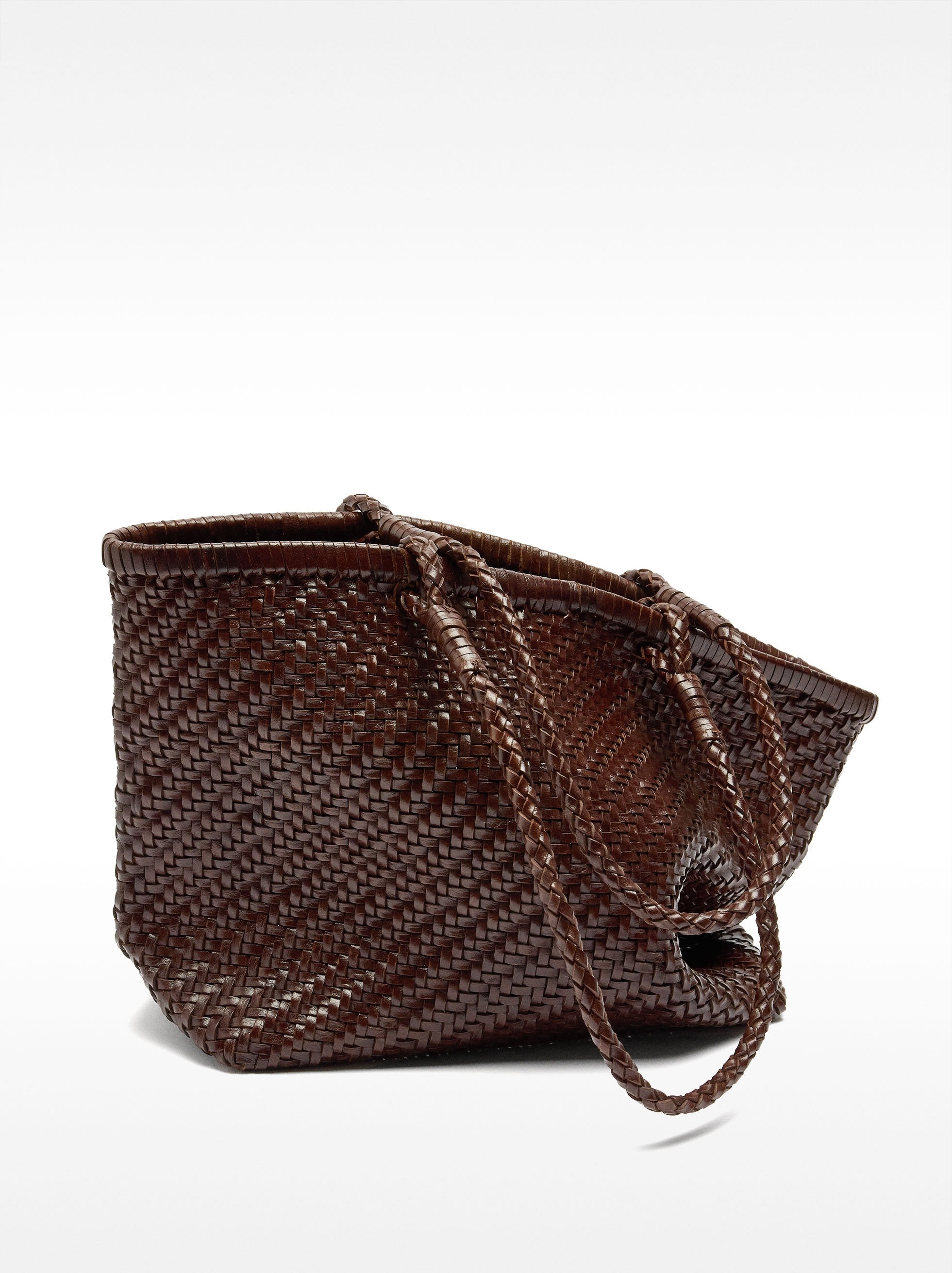 Bolso Shopper De Piel Trenzada