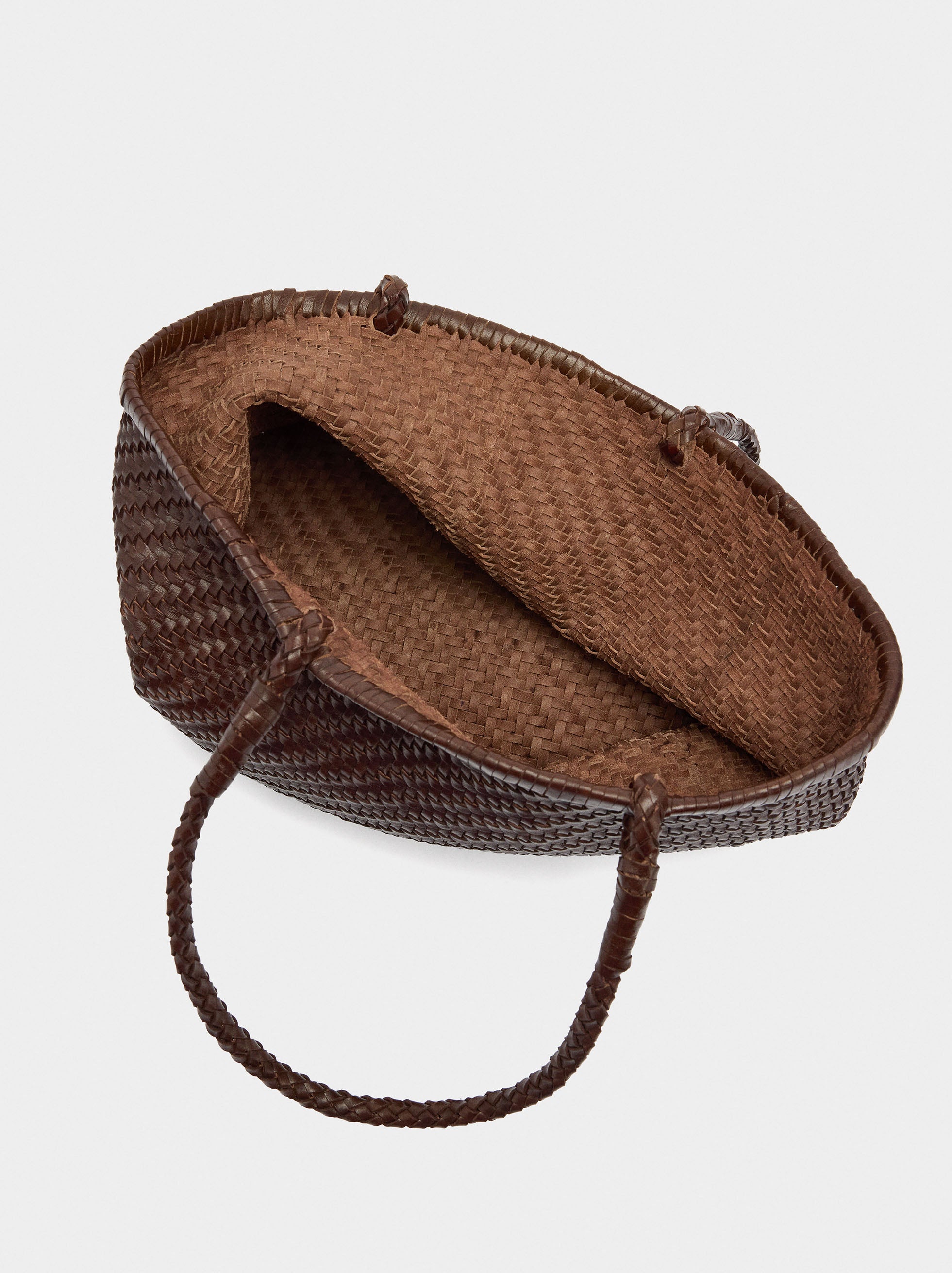 Bolso Shopper De Piel Trenzada