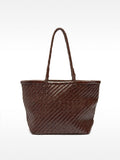 Bolso Shopper De Piel Trenzada