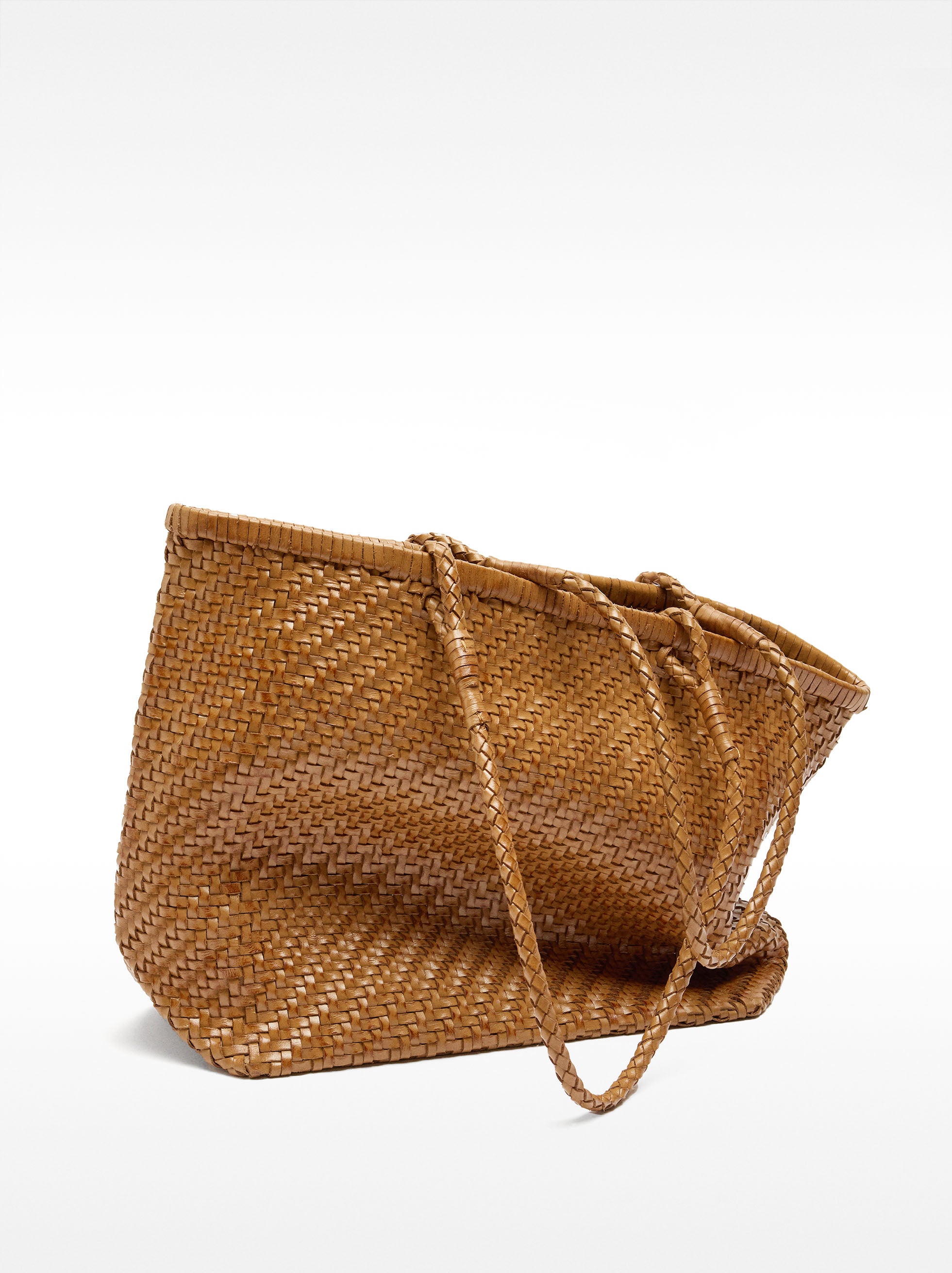 Bolso Shopper De Piel Trenzada