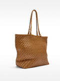 Bolso Shopper De Piel Trenzada