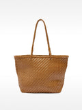 Bolso Shopper De Piel Trenzada
