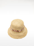 Sombrero Tipo Bucket Efecto Rafia Con Cinta