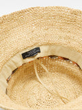 Sombrero Tipo Bucket Efecto Rafia Con Cinta