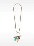 Collar Largo Múltiple Colgante Multicolor
