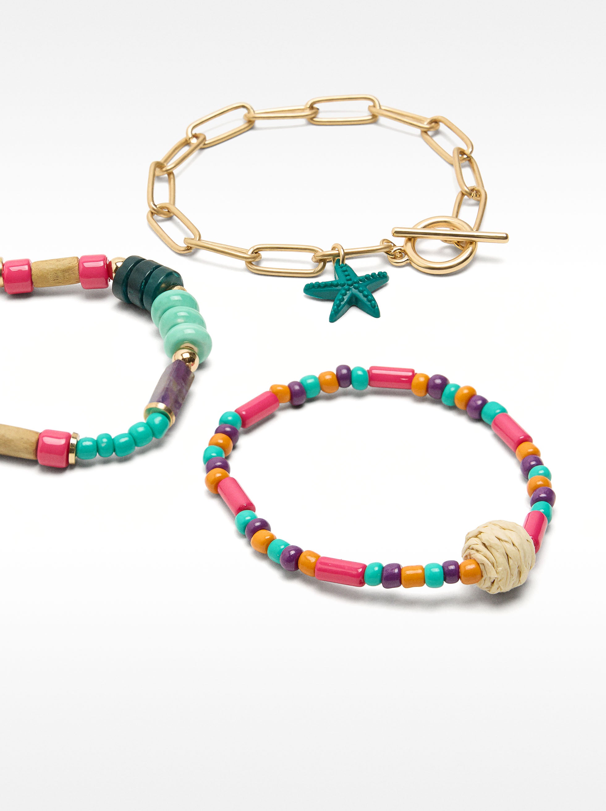 Set De Pulseras Elásticas Multicolor